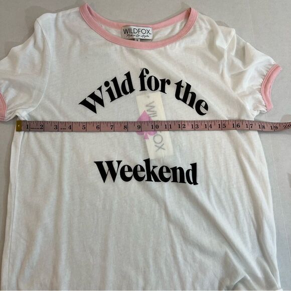 NWT Wildfox Wild for The Weekend Johnny Ringer Tee | Size S - Picture 8 of 9
